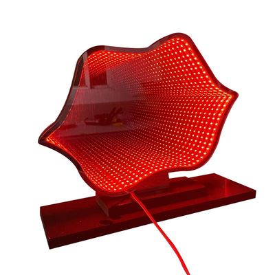 Christmas Big Lip LED Light Acrylic Magic Mirror Abyssal Infinite Mirror and Durable