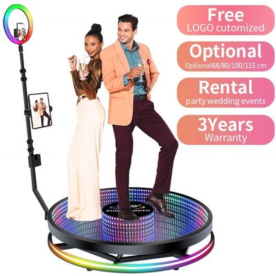 360 Photo Booth Selfie Mirror with Overhead Prix Enclosure Backdrop Customizable Logo