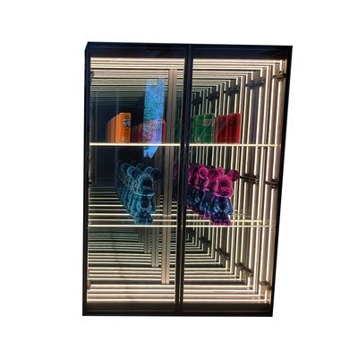 High Brightness LED Light Infinite Reflector Display Cabinet for Office Home Living Room