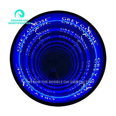 Wall Screw Fix Customized Shape Abyss Neon Mirror for Contemporary Indoor Decoration