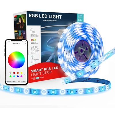 Wifi Smart Multi-Color 5m 12v 5050 RGB LED Strip Light for Customizable Home Lighting