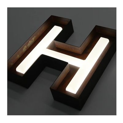 High Brightness LED Light Stainless Steel Backlit Acrylic 3d Lighted Letter Logo Sign