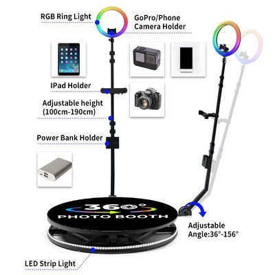 25CM Platform Height 360 Photobooth with Automatic Video Machine and Professional Design
