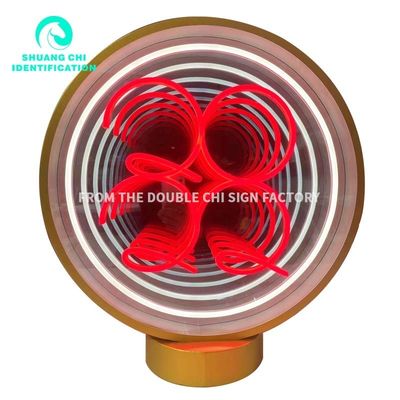 LED Light Source Fashion Sense of Technology HD Tempered Glass Abyss Mirror Neon Mirror