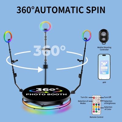 25CM Platform Height 360 Photobooth with Automatic Video Machine and Professional Design