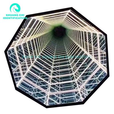 Frame Material Durable Metal Hd Tempered Glass Abyss Mirror Neon Mirror for Source