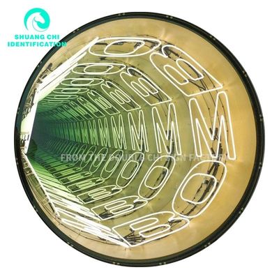 Frame Material Durable Metal Hd Tempered Glass Abyss Mirror Neon Mirror for Source