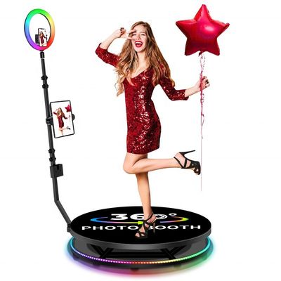 80-120CM Rotating Stand Wedding Fantasy 360 Photo Booth Overhead Machine with Design