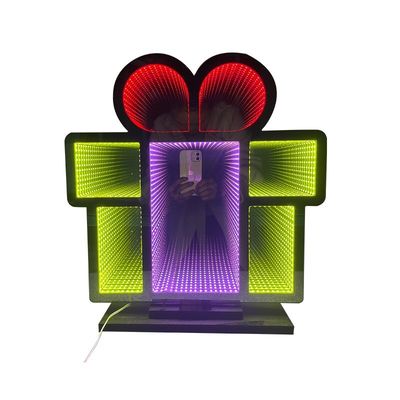 Christmas Light Style Christmas Gift Box with LED Light and Acrylic Magic Mirror Ideal