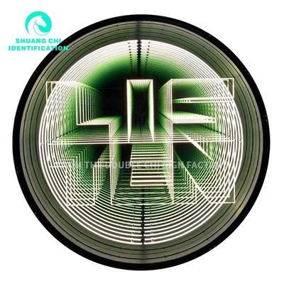 Power Consumption 12V Custom Infinity Mirror Neon Sign with Advertising Luminous Words