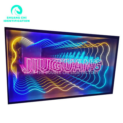 Durable Metal Frame Custom Infinity 3D Mirror Neon Dance Floor for DJ Disco Party