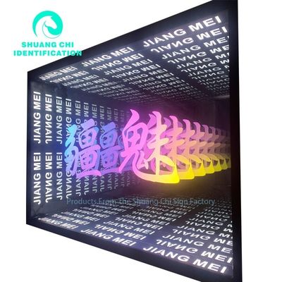 Durable Metal Frame Custom Infinity 3D Mirror Neon Dance Floor for DJ Disco Party