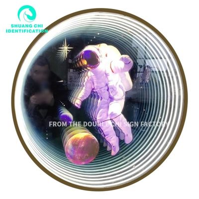 Custom Thickness 3D Neon Abyssal Mirror Checkered Perfect for Store Interior Decoration