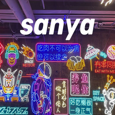 Hustle LED Letter Light Personalized Pink Neon Sign For Bedroom Decoration