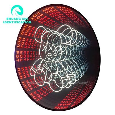 Durable Metal Frame Trendy Customization 3D Mirror Neon Dance Floor for DJ Disco Party