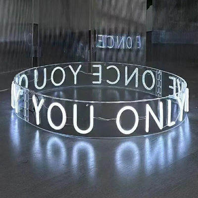 Customized Hanging Rings Neon Light for Personalized Ceiling 12V AC Input Voltage