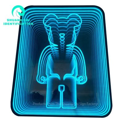 Customized Size Luminous Character Mirror for Technological Light and Shadow Infinity