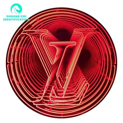 Customized Size Glass Material Neon Mirror for Technological Light and Shadow Infinity