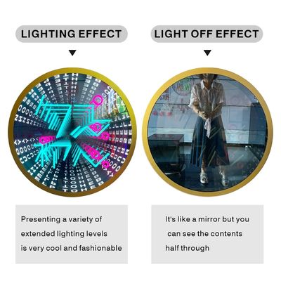 Customized Size Glass Material Neon Mirror for Technological Light and Shadow Infinity