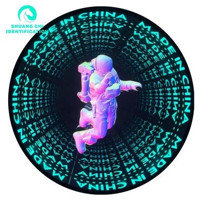 Technological Light and Shadow Customized 3D Neon Abyssal Mirror Checkered 50x50 Neon Mirror