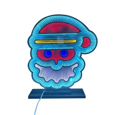 2- Customization Style LED Light Acrylic Magic Mirror for Christmas Decoration Supplies