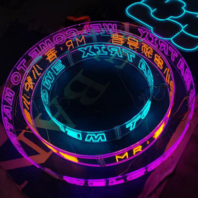 Home Decor Rich Colors LED Ring Neon Sign Light with Wall-mounted Customized Neon Letters