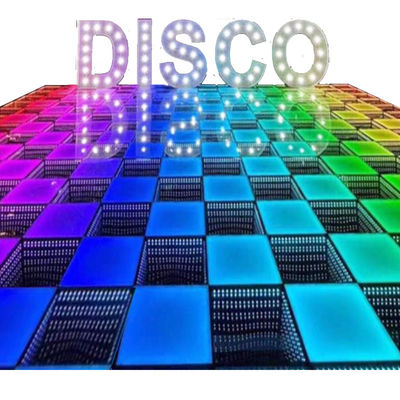Dimmer Pista Light Wedding Party 3D Mirror Dance Floor LED Display Screen Panels