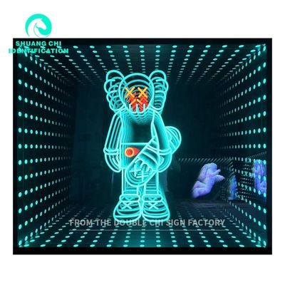 DC12V/AC110-220V Customized Size Technological Light and Shadow Infinity Mirror Neon