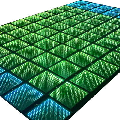 Dimmer Pista Light Wedding Party 3D Mirror Dance Floor LED Display Screen Panels