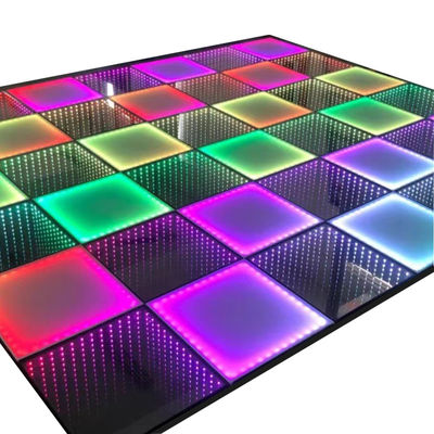 3D Infinity LED Mirror Dance Floor For Wedding Party Support Dimmer Brick Lights