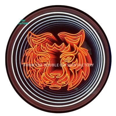 Custom Advertising Luminous Words Infinity Mirror Neon Sign with 3D Realistic Neon Light