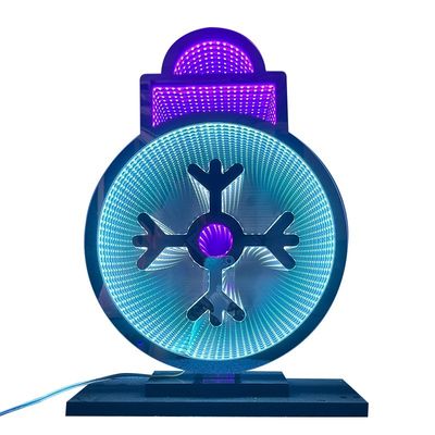 DC 12V LED Light Christmas Snow Globe Acrylic Magic Mirror Abyssal Infinite Mirror 's