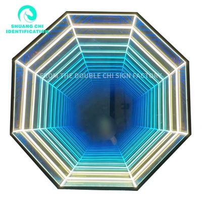 Indoor Outdoor 3D Mirror LED Wall Lamp Neon Mirror Source for 2023 Ideas Decoration