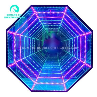 Indoor Outdoor 3D Mirror LED Wall Lamp Neon Mirror Source for 2023 Ideas Decoration
