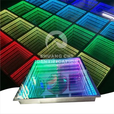 IP55-IP67 Waterproof LED Dance Floor for Wedding Party Stage DJ 3D Mirror RGB Lighting