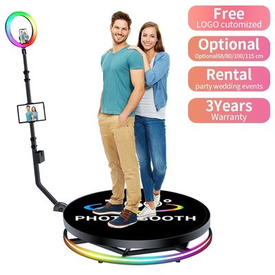 Stabler Strong Metal Tempered Glass 360 Photo Booth Perfect for Birthday Celebrations