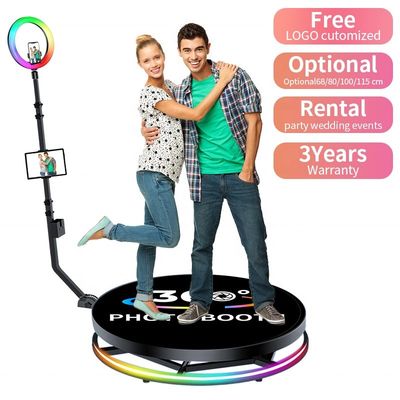 Professional 360 Photo Booth with Automatic Rotation Stand Platform Height 25CM Easy