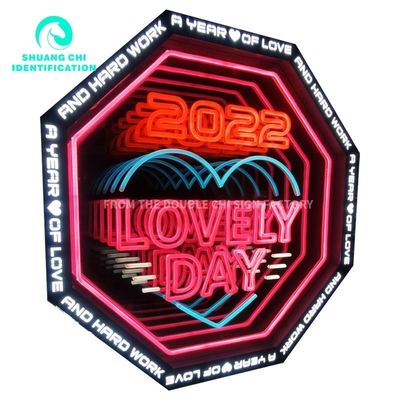 2023 Infinite Extension Digital Signage LED Light Box Mirror Abyss Neon Mirror for Indoor