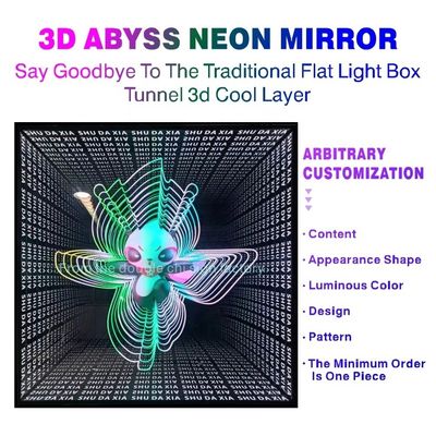 2023 Infinite Extension Digital Signage LED Light Box Mirror Abyss Neon Mirror for Indoor