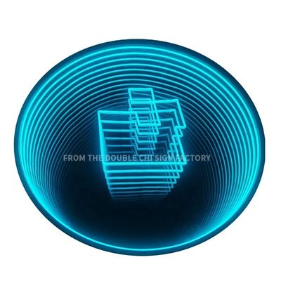 2023 Material Abyss 3D Stereo Custom Neon Infinity Mirror with LED Strips Light Source