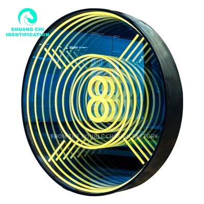 2023 Material Abyss 3D Stereo Custom Neon Infinity Mirror with LED Strips Light Source