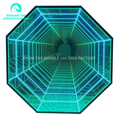 Adaptor Powered Hd Tempered Glass Background Led Light Box Infinite Mirror 3d Custom Led Neon Sign
