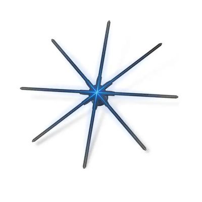 Cloud Advertising Holographic Fan Wall Mounted Contrast Ratio 1.692MM Brightness 2300
