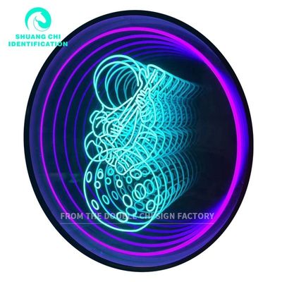 Custom Neon Sign Infinity Mirror Installation Way Hang or Hoist Perfect for Any Space