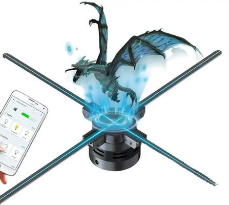 2300 Brightness 3D Holographic Fan with Wifi Control and Rotating Holographic Display
