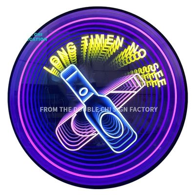 Power Supply Plug Infinity Custom LED Screen Mirror Neon Sign For Any Organization