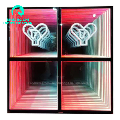 Power Supply Plug Infinity Custom LED Screen Mirror Neon Sign For Any Organization