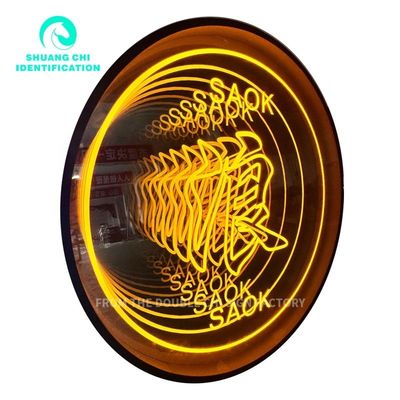 Customized Abyss Mirror Neon Mirror for Wall Decoration Contemporary Customization