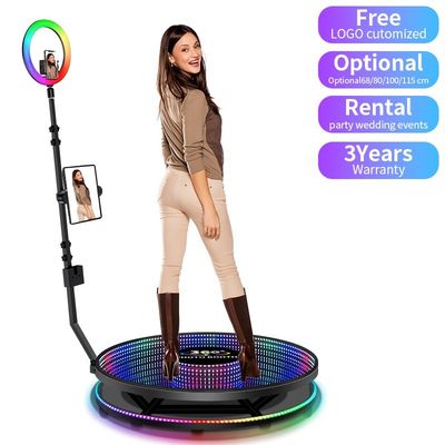 Wedding Party Supplies 360 Photo Booth with Rotating Stand Length 80-120CM