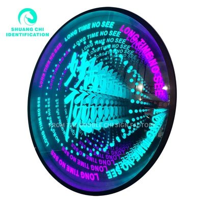Stainless Steel Housing Custom 3D Mirror Tiles with LED Strip in Contemporary Style